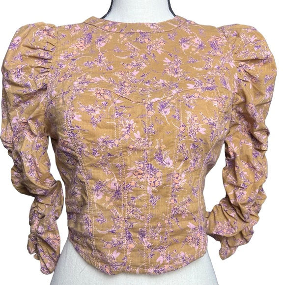 Free People Corset Style Backless Monica Top Size XS Floral - Picture 12 of 12